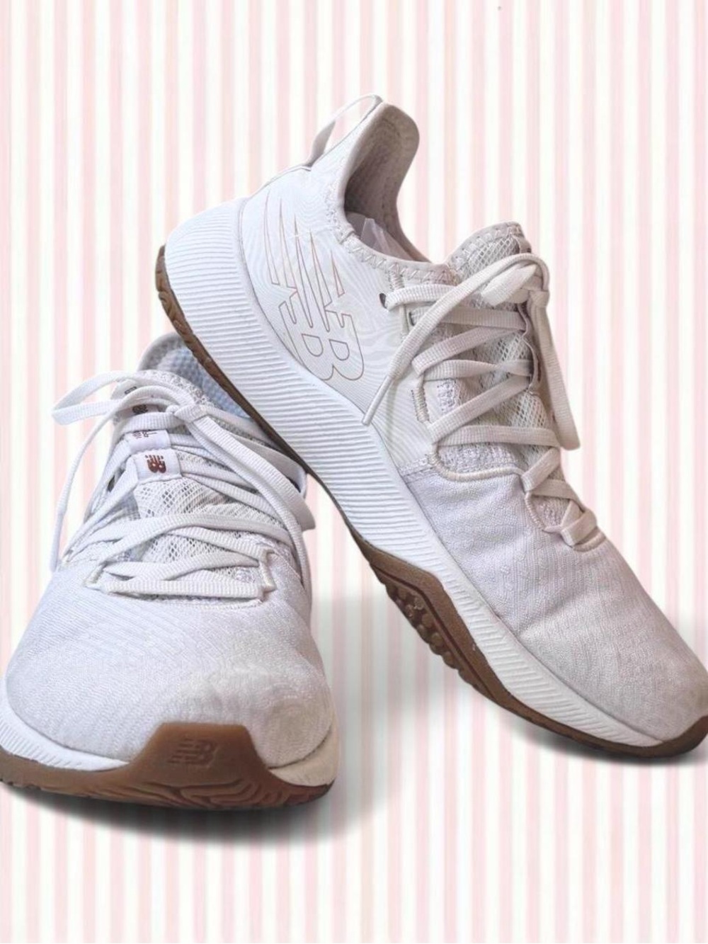 New Balance FuelCell 100 Training Shoes White Rose Gold 8 Wide